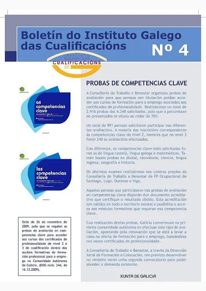  Boletín do Instituto Galego das Cualificacións  | Nº 4