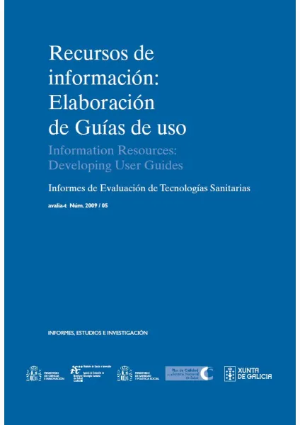 Recursos de información: elaboración de guías de uso. Information Resouces: Developing User Guides 
