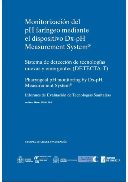  Monitorización del pH faríngeo mediante el dispositivo Dx-pH measuremente system 