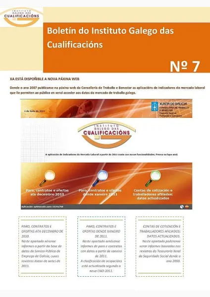  Boletín do Instituto Galego das Cualificacións  | nº 7: 2011