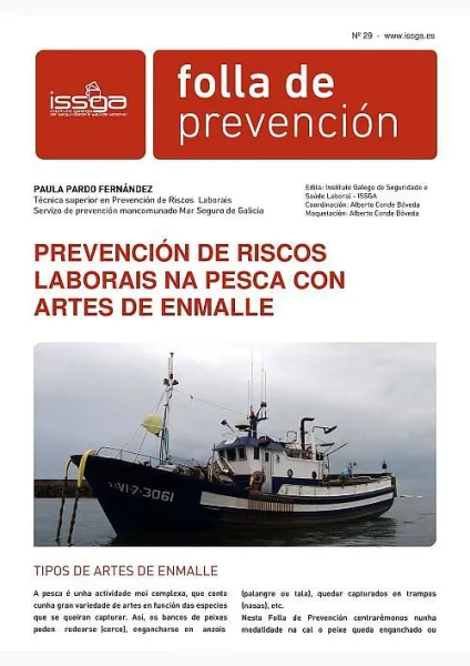  Folla de prevención. Prevención de riscos laborais na pesca con artes de enmalle 