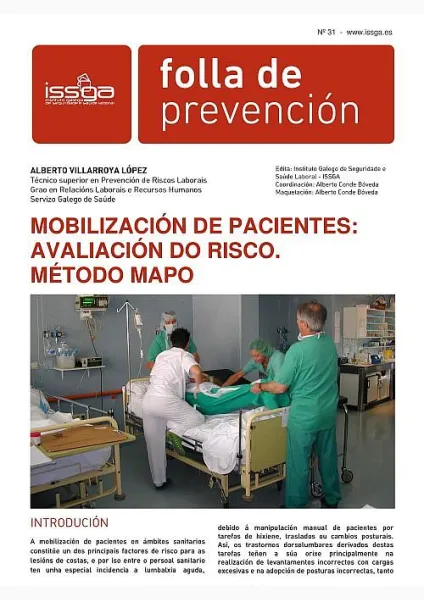  Folla de prevención núm. 31. Mobilización de pacientes : Avaliación do risco. Método MAPO 