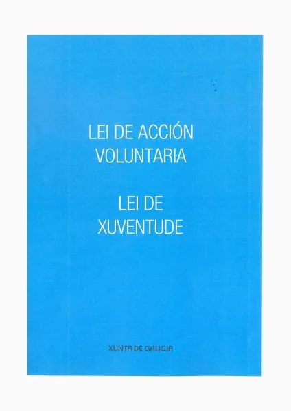  Lei da acción voluntaria. Lei de xuventude 