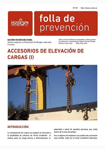  Folla de Prevención nº 35. Accesorios de elevación de cargas (I) (castelán) 