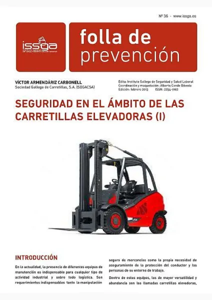  Folla de prevención nº 36. Seguridad en el ámbito de las carretillas elevadoras (I) 