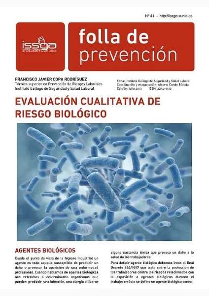  Folla de prevención núm. 41. Evaluación cualitativa de riesgo biológico 