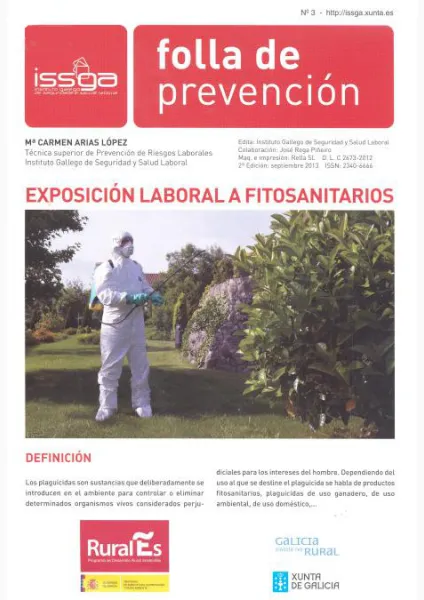  Folla de prevención. Nº 03. Exposición laboral a fitosanitarios (Ed. Castelán) 