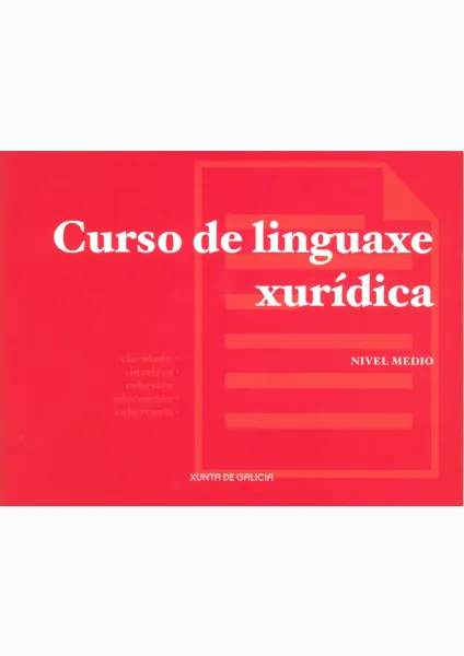  Curso de linguaxe xurídica. Nivel medio 