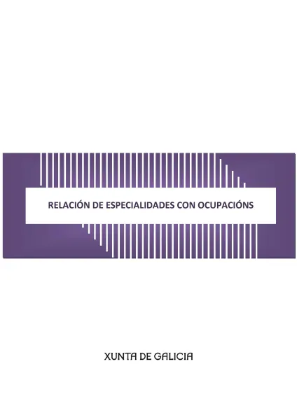 Relación de especialidades con ocupacións