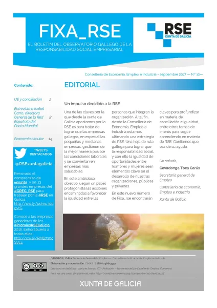 Fixa_RSE: El Boletín del Observatorio Gallego de la Responsabilidad Social Empresarial | Nº 10, 2017