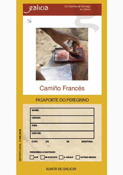 Camiño Francés. Pasaporte do peregrino