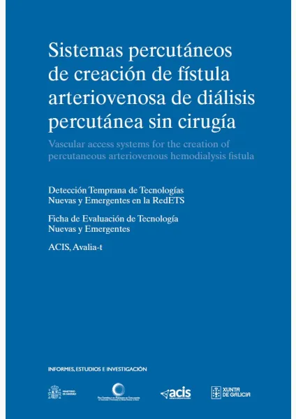 Sistemas percutáneos de creación de fístula arteriovenosa de diálisis percutánea sin cirugía