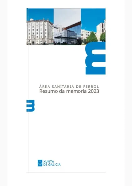 Área Sanitaria de Ferrol. Resumo da Memoria 2023