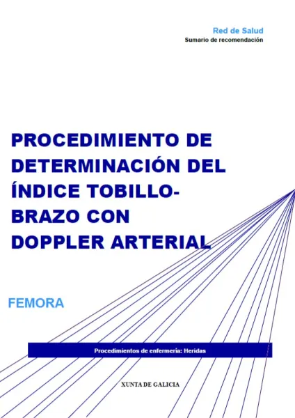 Procedimiento de determinación del índice tobillo-brazo con doppler arterial: FEMORA