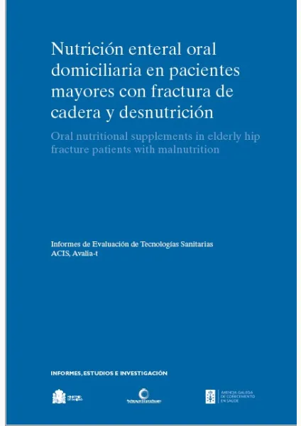 Nutrición enteral oral domiciliaria en pacientes mayores con fractura de cadera y desnutrición
