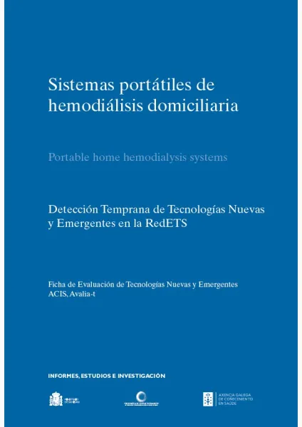 Sistemas portátiles de hemodiálisis domiciliaria