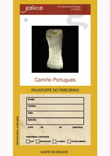Camiño Portugués. Pasaporte do peregrino