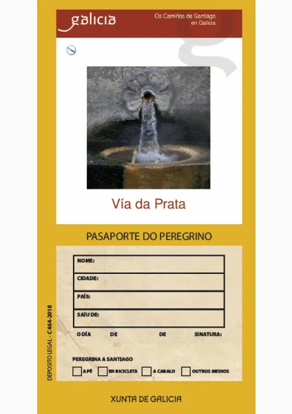 Vía da Prata. Pasaporte do peregrino