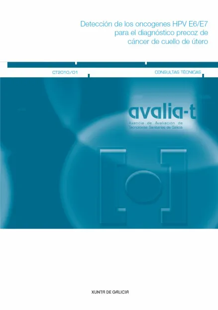  Detección de los oncogenes HPV E6/E7 para el diagnóstico precoz de cáncer de cuello de útero 