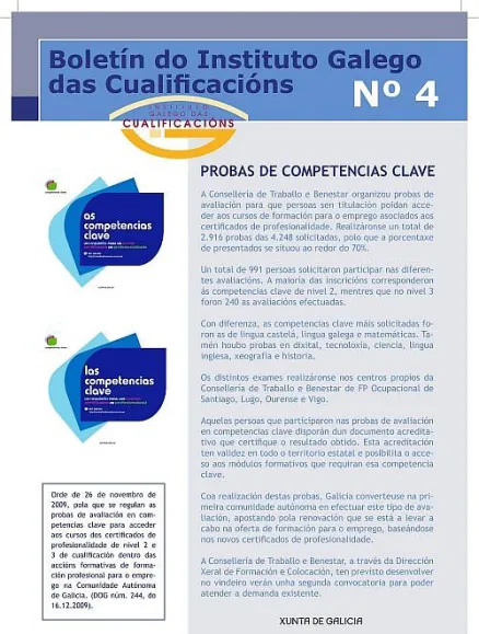  Boletín do Instituto Galego das Cualificacións  | Nº 4