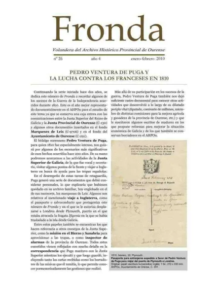  Fronda : Volandera del Archivo Histórico Provincial de Ourense  | Nº 26: xaneiro-febreiro: 2010
