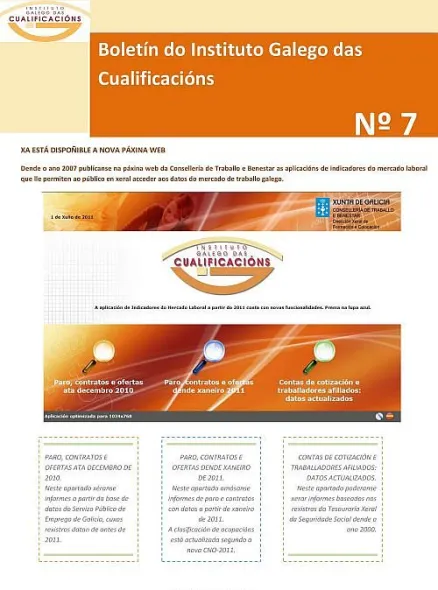  Boletín do Instituto Galego das Cualificacións  | nº 7: 2011