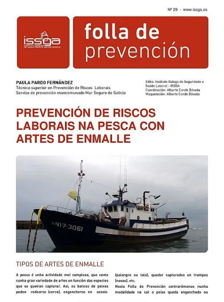  Folla de prevención. Prevención de riscos laborais na pesca con artes de enmalle 