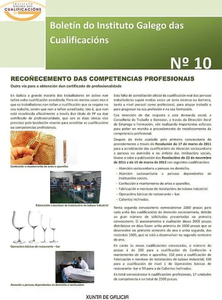  Boletín do Instituto Galego das Cualificacións  | Núm. 10: 2012