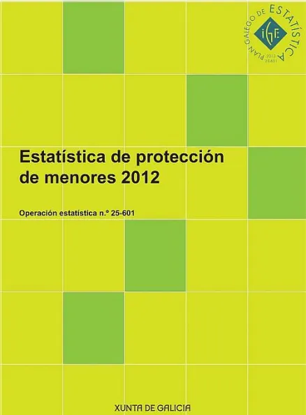  Estatística de protección de menores, 2012 