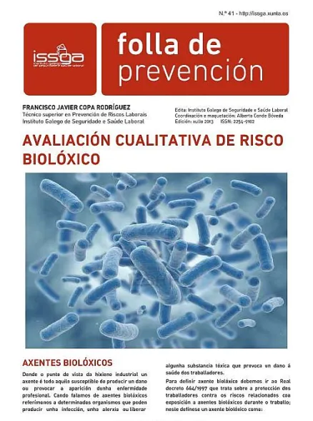  Folla de prevención nº 41. Avaliación cualitativa de risco biolóxico 