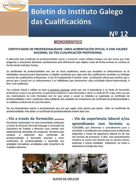  Boletín do Instituto Galego das Cualificacións  | Núm. 12
