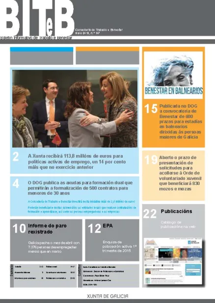 Biteb: Boletín Informativo de Traballo e Benestar | Nº. 107, Maio 2015