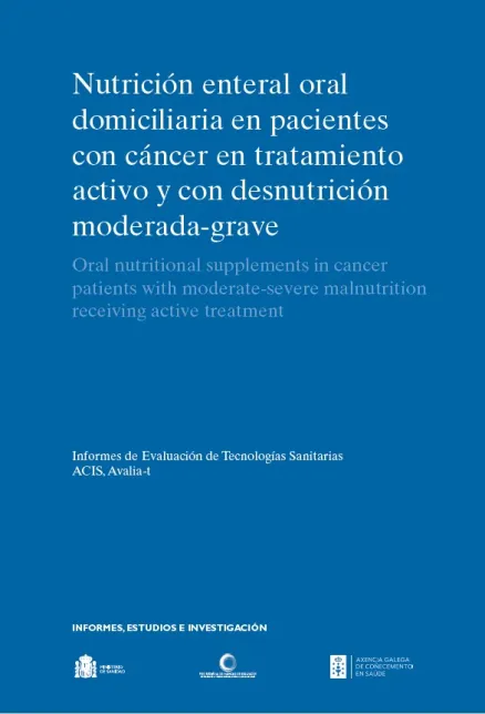 Nutrición enteral oral domiciliaria en pacientes con cáncer en tratamiento activo y con desnutrición moderada-grave
