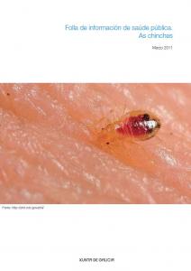  Folla de información en saúde pública. As chinches 