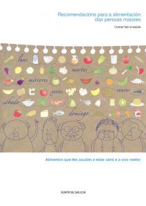 Recomendacións para a alimentación das persoas maiores Recomendacións para a alimentación das persoas maiores