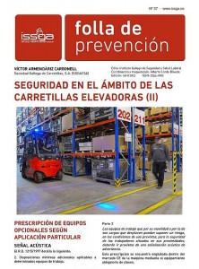  Folla de prevención nº 37. Seguridad en el ámbito de las carretillas elevadoras (II) 