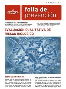  Folla de prevención núm. 41. Evaluación cualitativa de riesgo biológico 