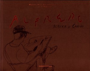 Alfredo debuxa o Camiño=Alfredo dibuja el Camino=Alfredo draws the Camino