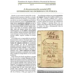  Fronda : Voandeira do Arquivo Histórico Provincial de Ourense  | Nº 27: ano 4: marzo-abril 2010