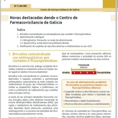 Boletín de Farmacovixilancia:  Novas destacadas dende o Centro de Farmacovixilancia de Galicia |  Nº 2 / 2023